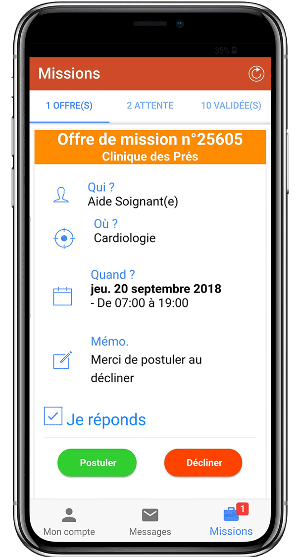 trouver missions offres d'emploi medical infirmier infirmiere aide soignante